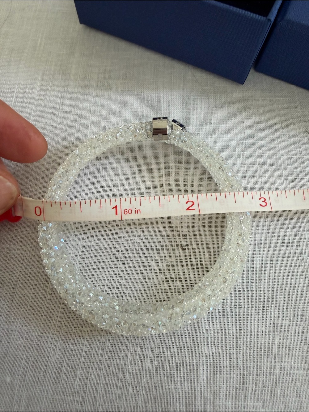Swarovski Crystaldust Cuff Bracelet, White Crystal, with Box - Picture 10 of 10
